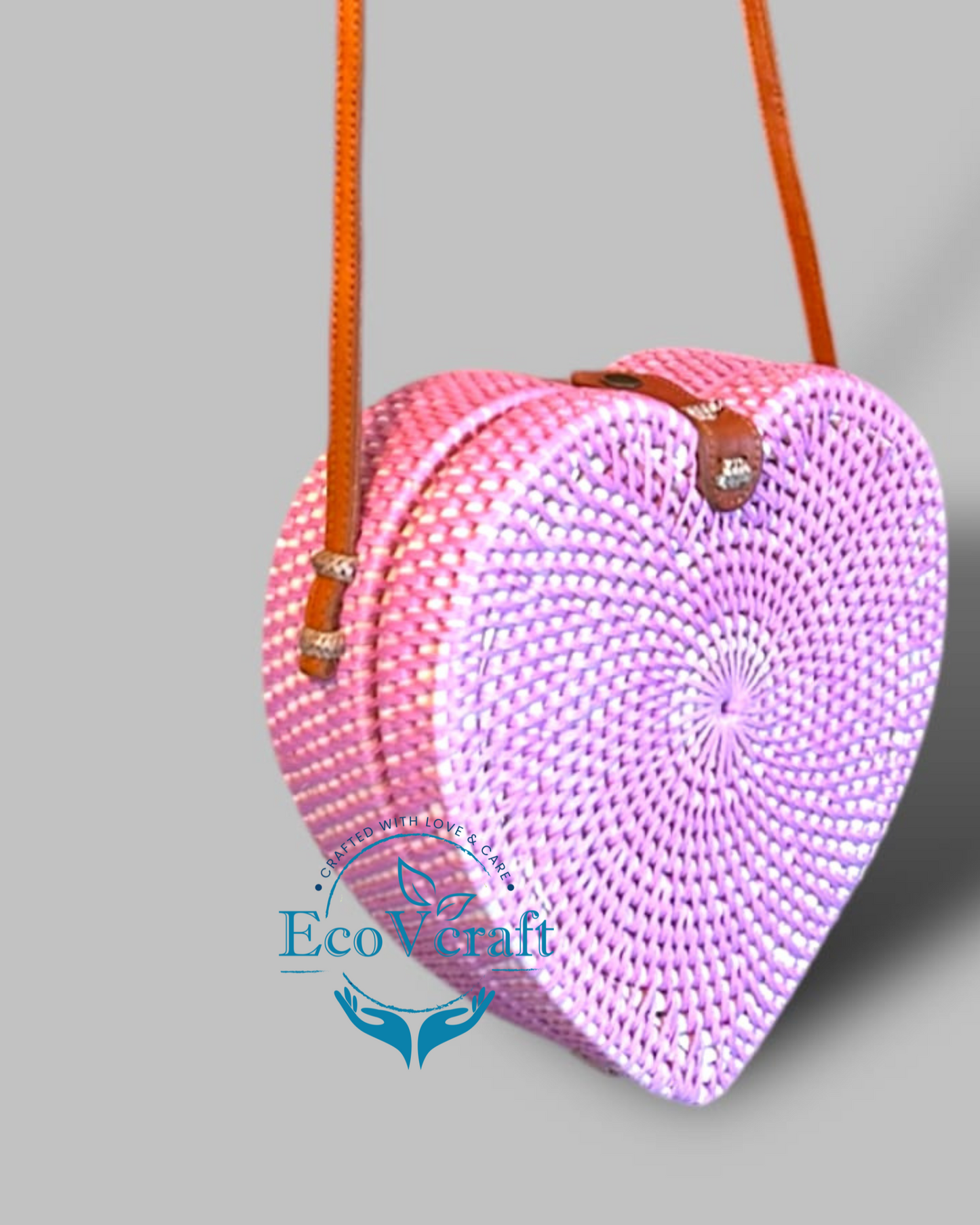Heart Shape Pink Sling Bag