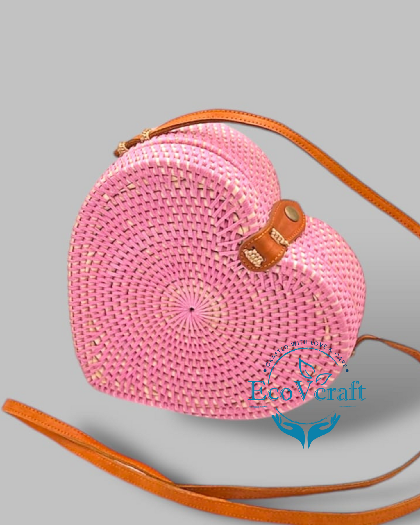 Heart Shape Pink Sling Bag
