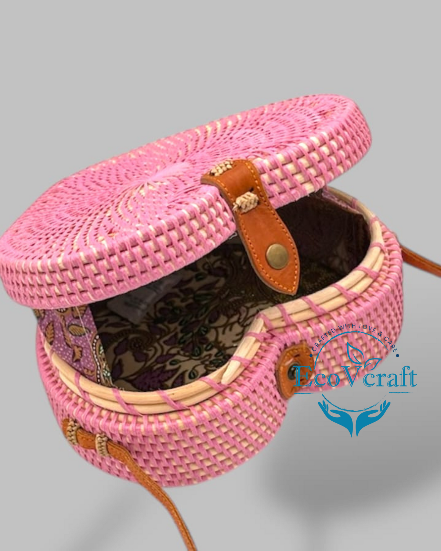 Heart Shape Pink Sling Bag