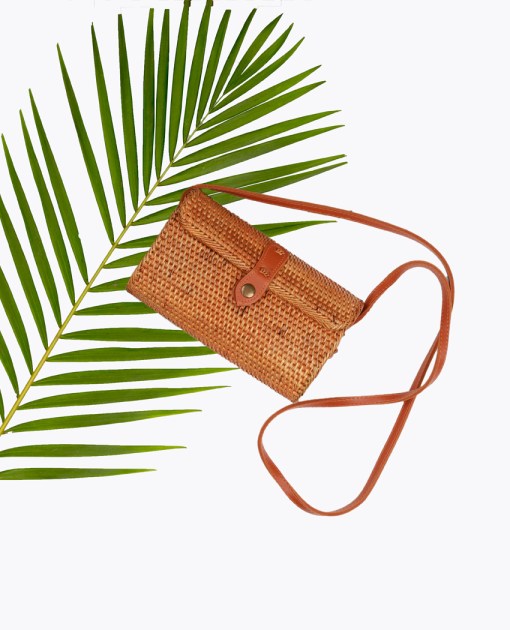 Hippie @ Heart Brown rectangular brown bag