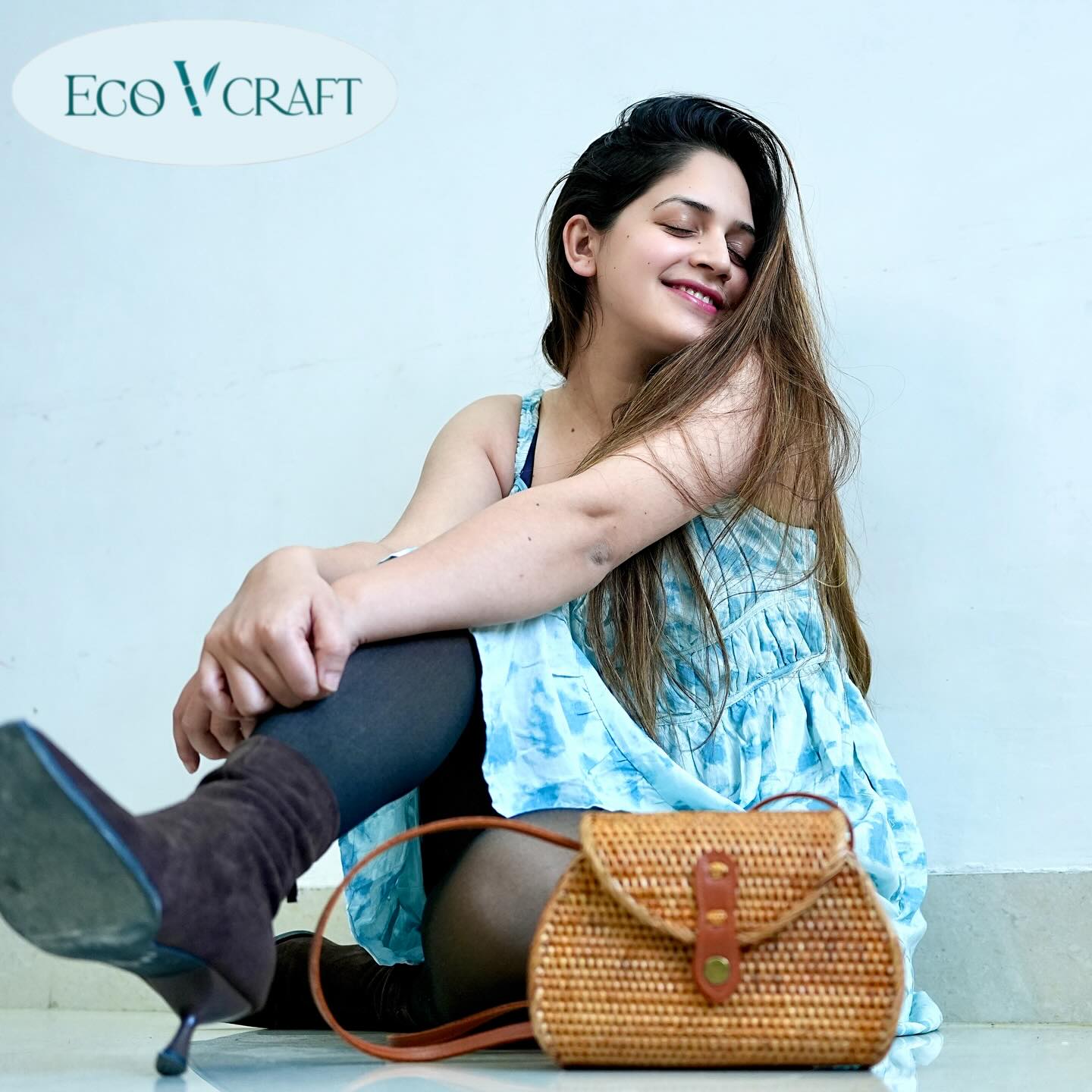 U Shape Brown Crossbody Sling Bag