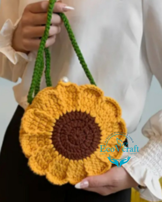 Sunflower Crochet Sling Bag