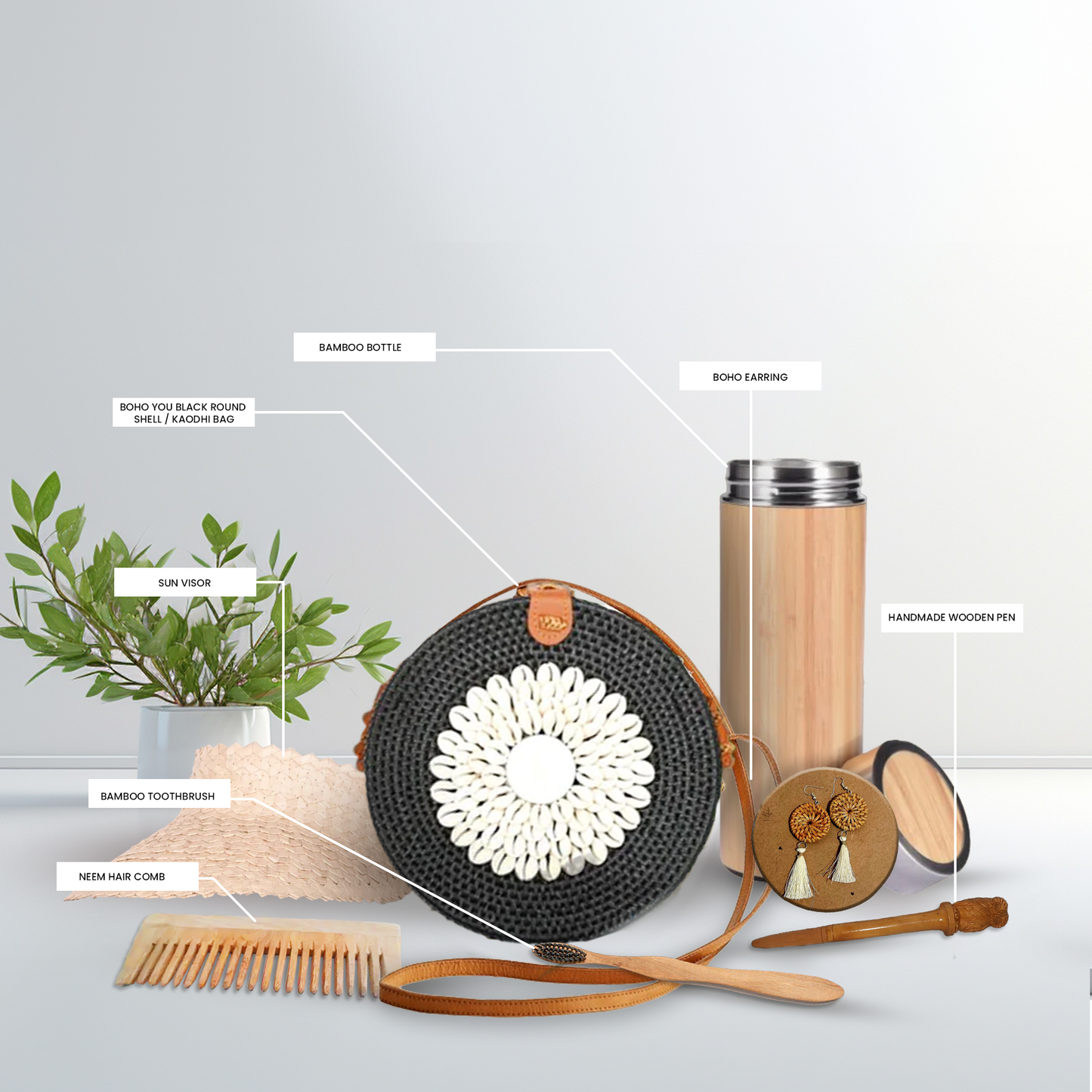 bamboo products for women , stylish eco-friendly , unique gift , trendy , handmade, handcrafted, handwoven