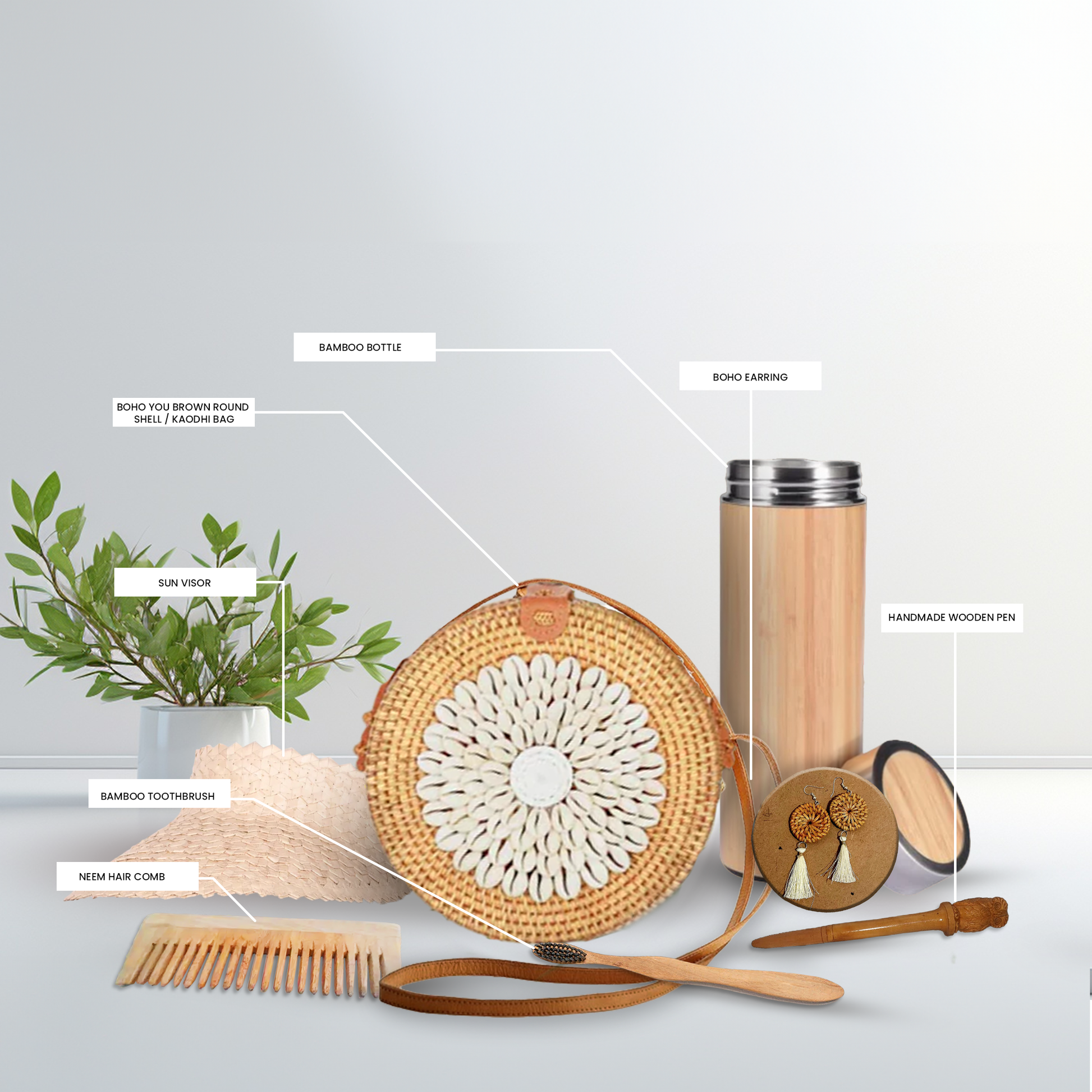 bamboo products for women , stylish eco-friendly , unique gift , trendy , handmade, handcrafted, handwoven
