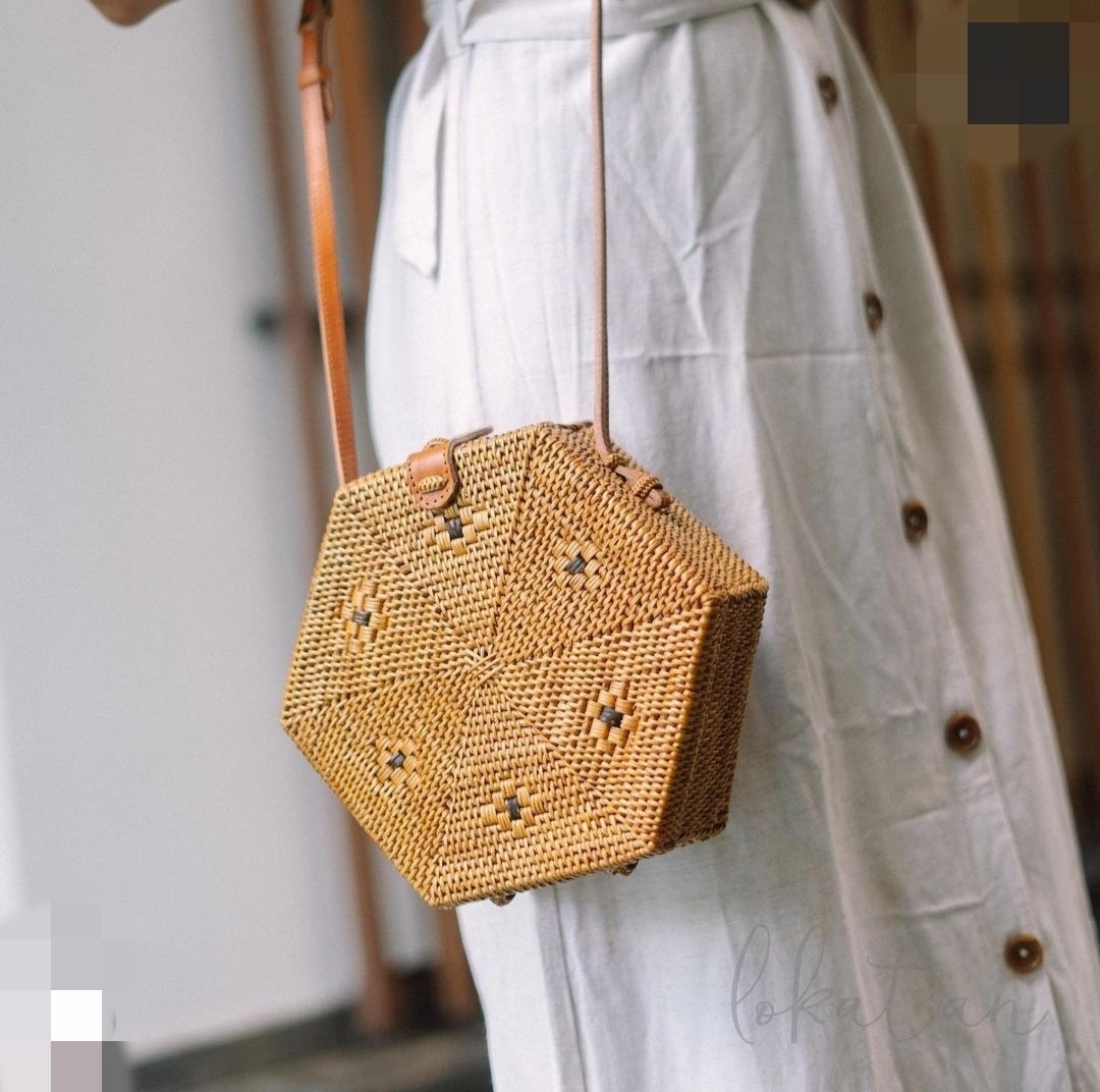 Get Set Go Brown Hexagonal Bag
