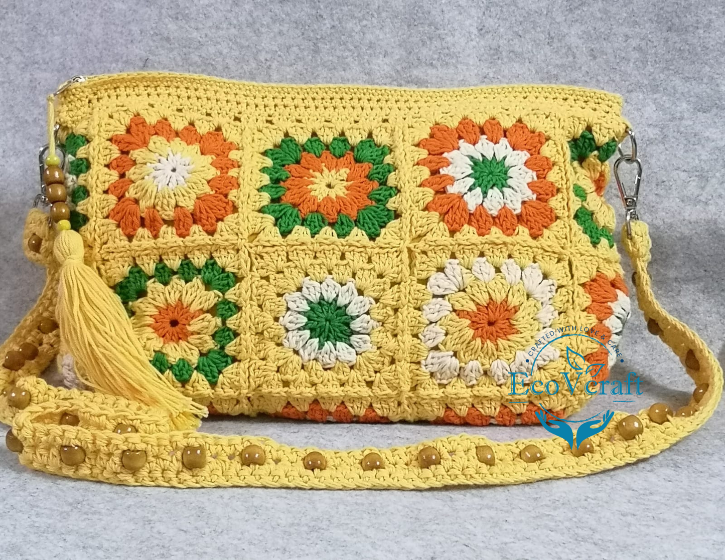 Boho Chic Crochet Tote Bag