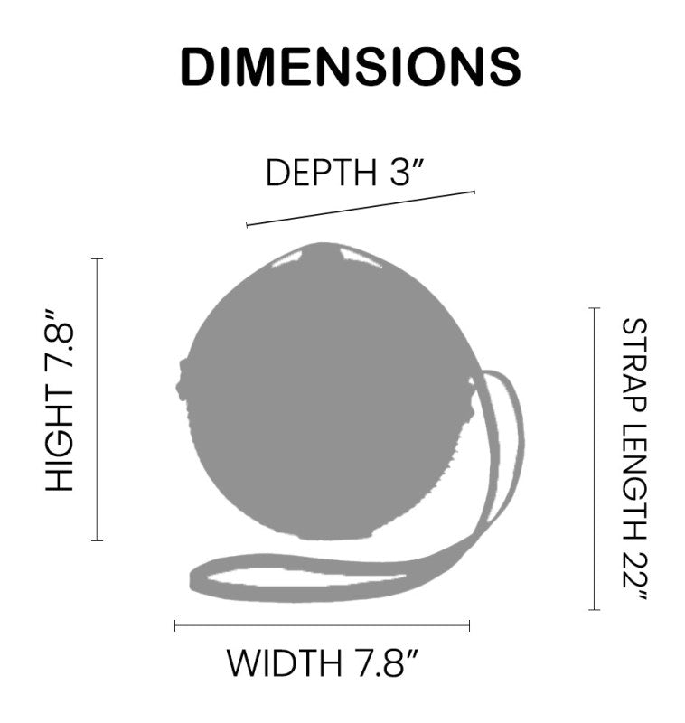 Dahila White Round Bag