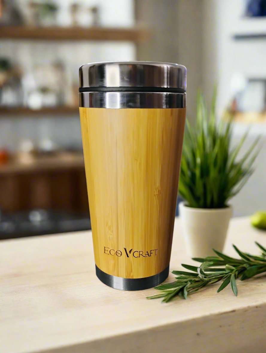 Bamboo Travel Tumbler / Flask With Lead