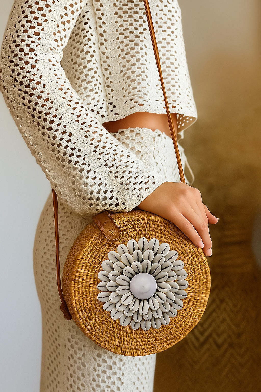 Boho You Brown Round shell / Kaodhi Sling Bag