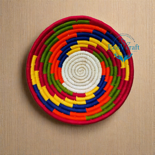 Sabai Handwoven Grass Wall Decor/Basket Combo - Spiral