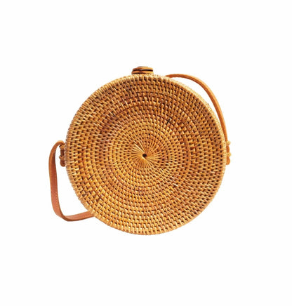 Boho Snail Single Layer Shell Brown Round Sling Bag