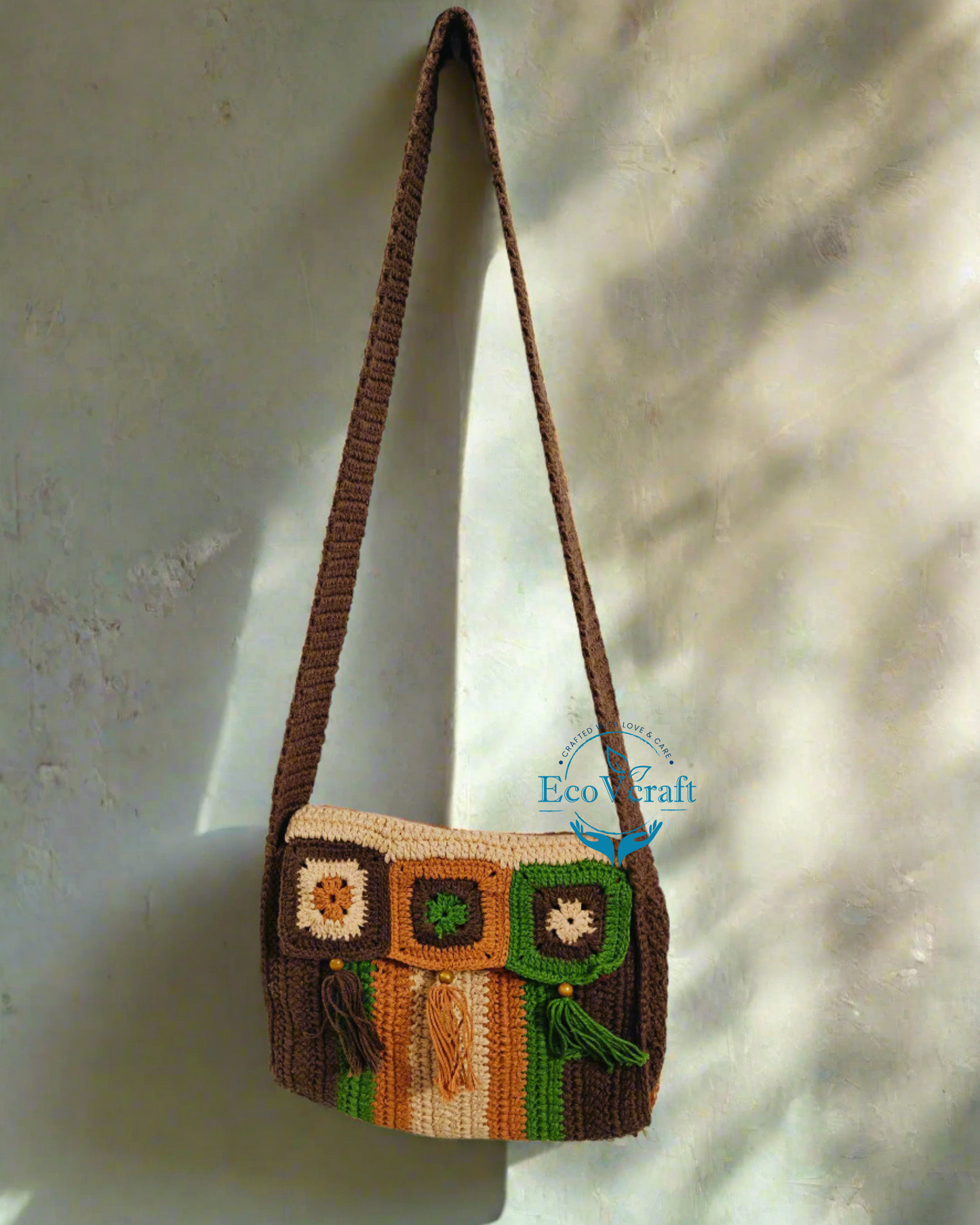 Boho Chic Crochet Sling Bag