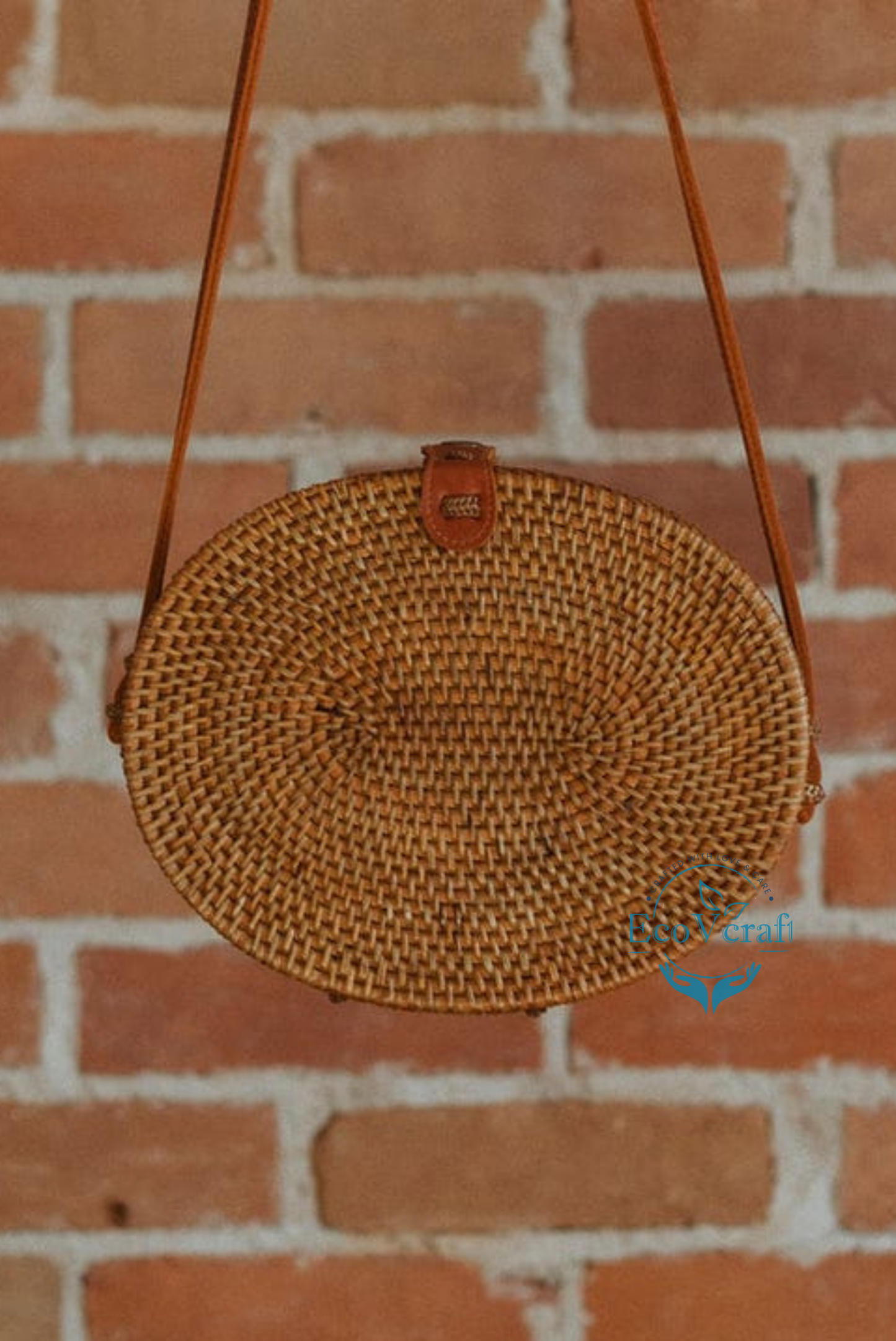 Brown Oval Shape Sling Bag