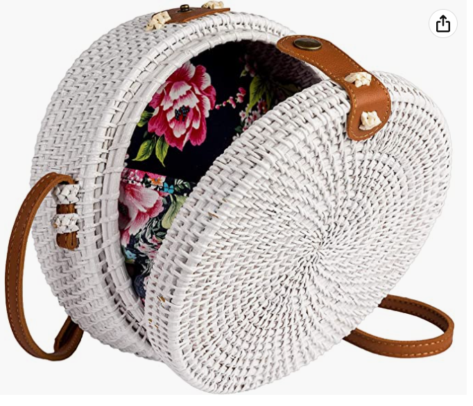 Carry Love White Round Bag
