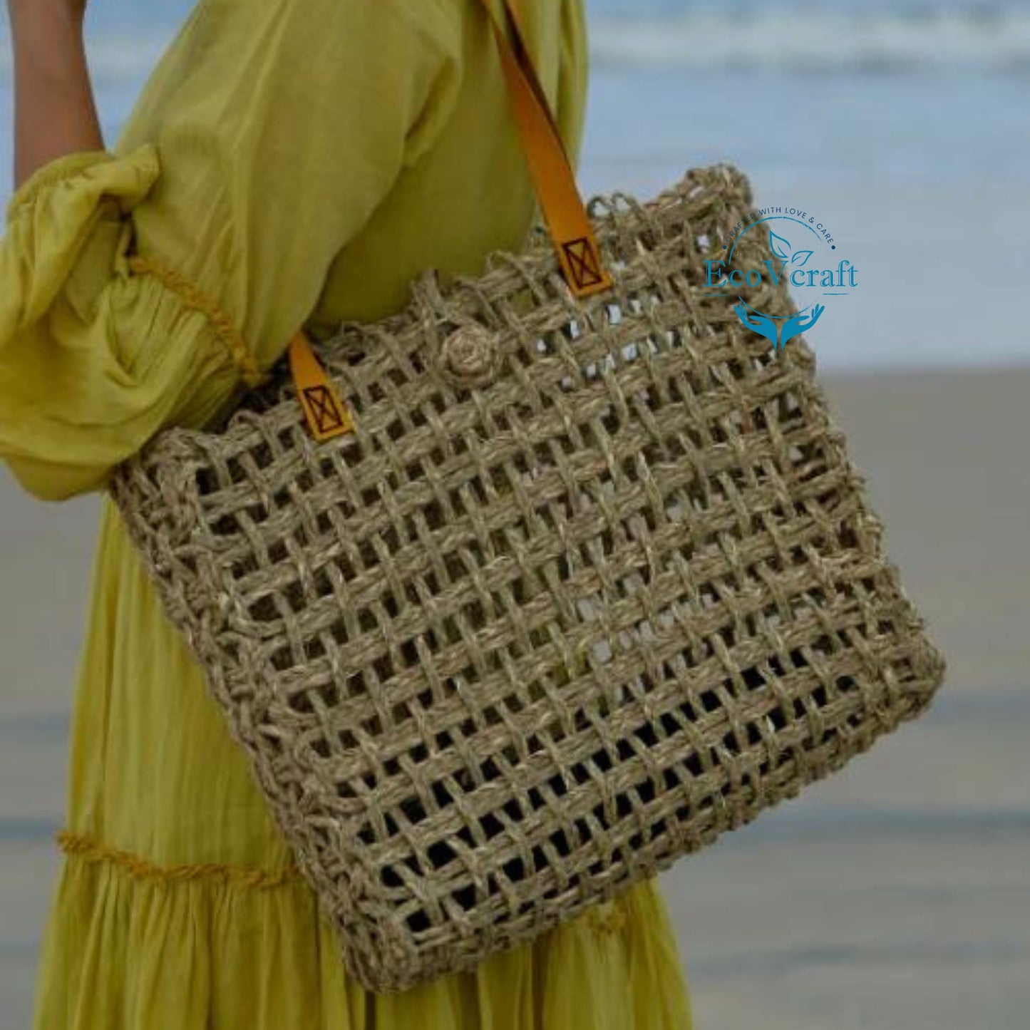 Handmade Sabai Grass Mesh Bag