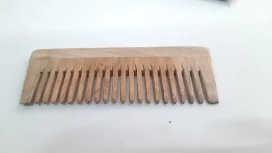 Neem Wood Comb – Fine and Wide Teeth