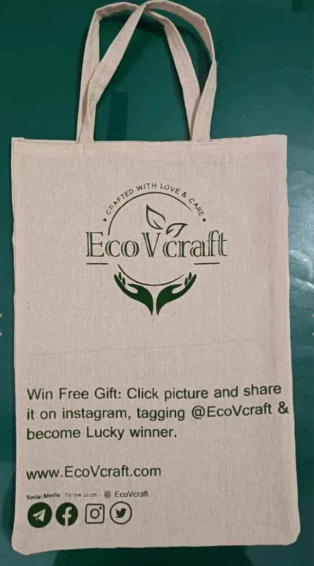 Eco-Friendly Gift Hamper (ECO BLISS PINK & WHITE ROUND BAG)