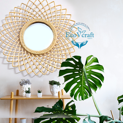 Chakra Rattan Mirror