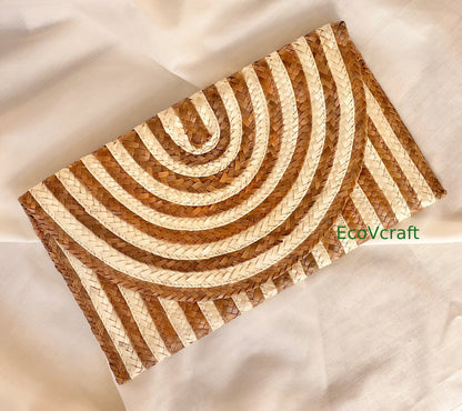 Envelope Natural Tan Rectangular Clutch Bag