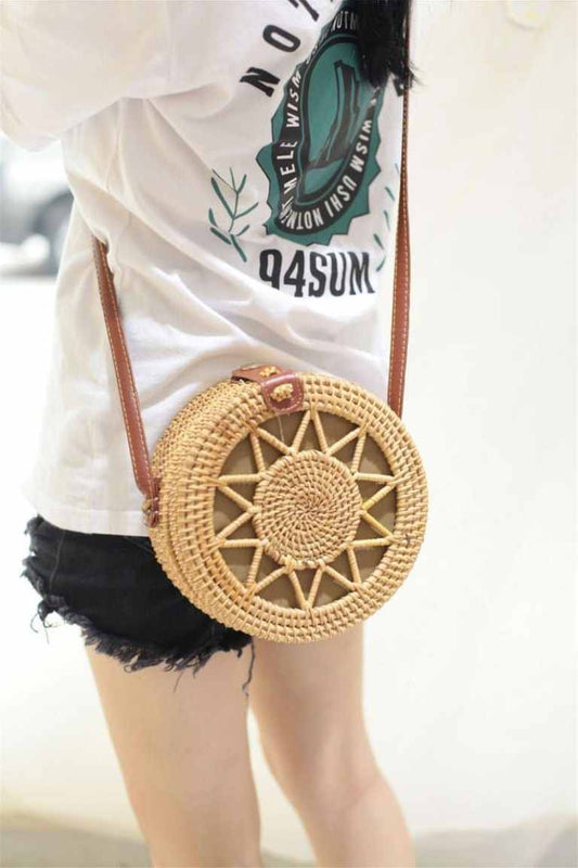 Eco Star Brown Round Sling  Bag